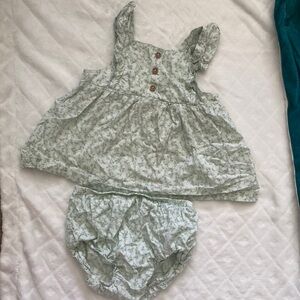 Carters 24 month diaper cover shorts with matching top